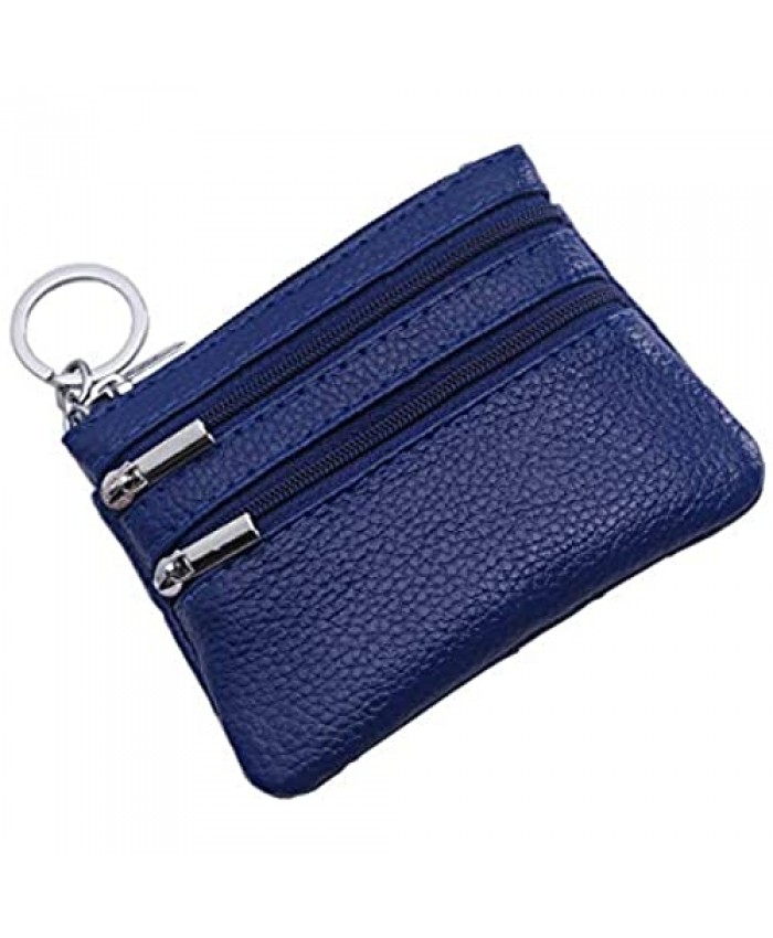 Vogbel Women’s Coin Purse Leather Change Wallet Coin Pouch with Zipper