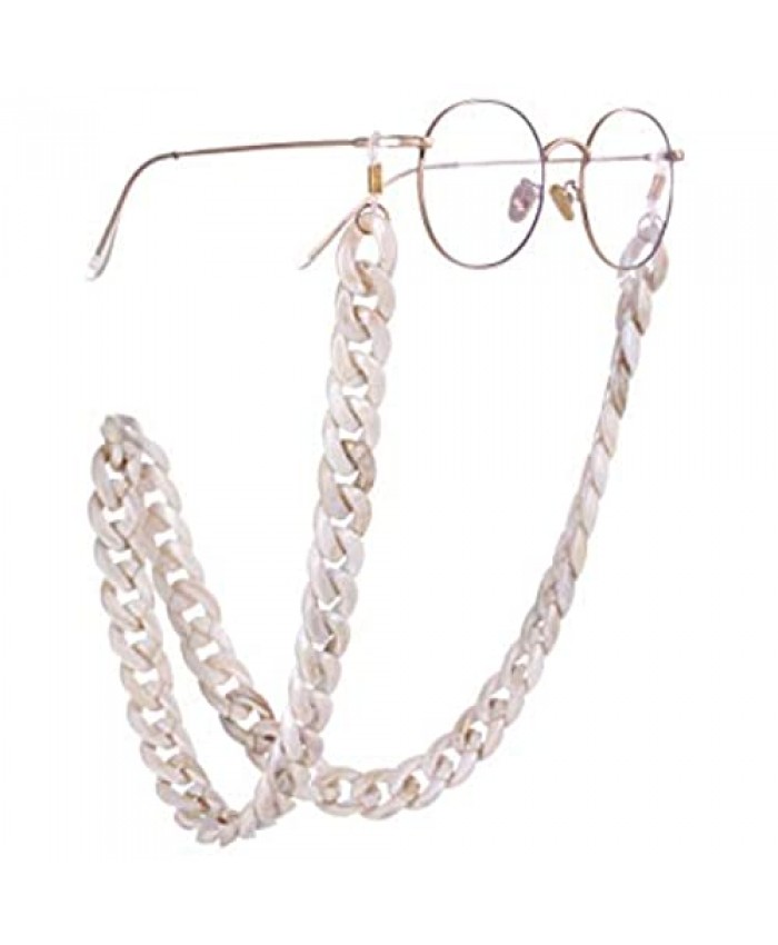 fishhook Eyewear Chain Retro Acrylic Eyeglasses Sunglasses Reading Glasses Strap Keeper Lanyard Holder Necklace for Women Men