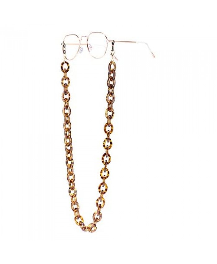 Retro Tortoise Shell Acrylic Glasses Chain for Women Unique Acetate Eyeglasses Chain Sunglasses Chain holder