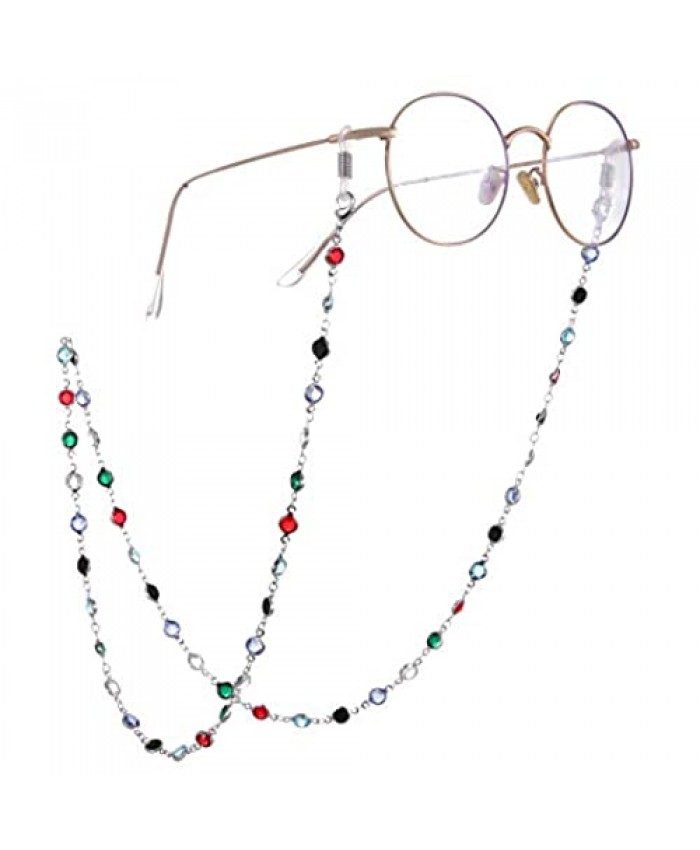VASSAGO Colorful Beaded Link Eyeglasses Chain Fashion Sunglasses Necklace Chain Reading Glasses Holder for Women