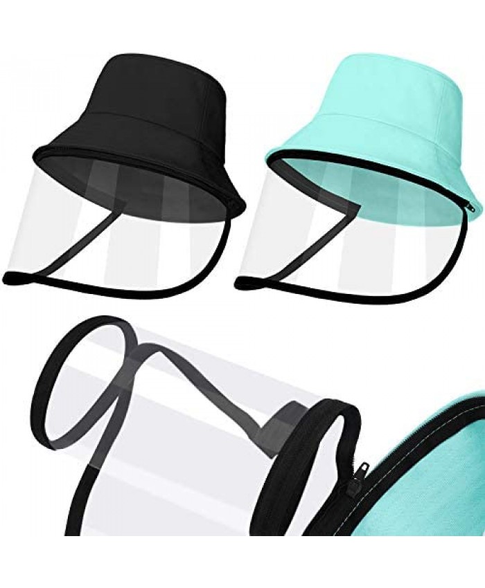 2 Pieces Kids Fisherman Hat Face Protection Hat Sun Protection Hat with Front Cover