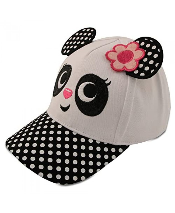 ABG Accessories Girls Cotton Baseball Caps with 3D Animal Critters (Toddler)