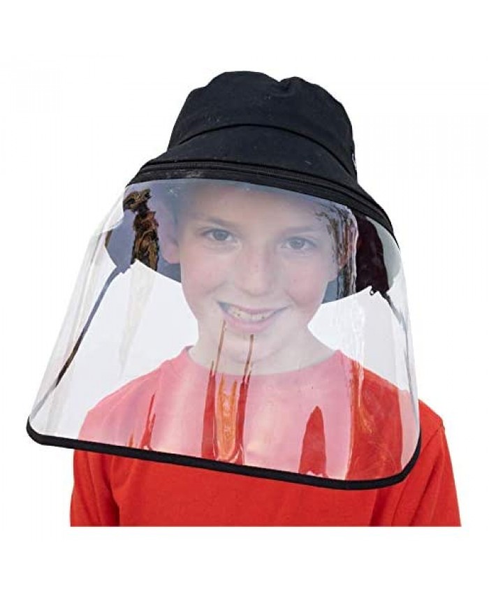 Cotton Sun Protection Bucket Hats Detachable Face Shield Kids & Adults Sizes