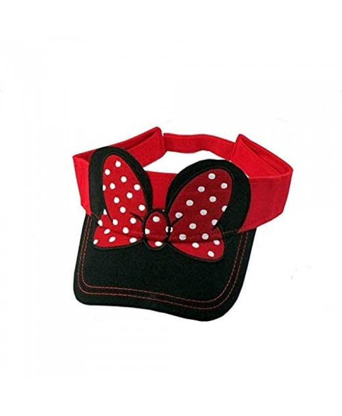 Disney Youth Kids Hat Visor Minnie Bow Red Black (OSFA)