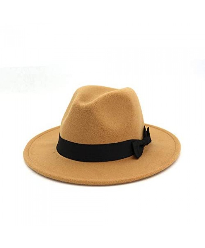 Fedora Hat for Kids Classic Wide Brim Cap with Bowknot Costume Accessories for Children