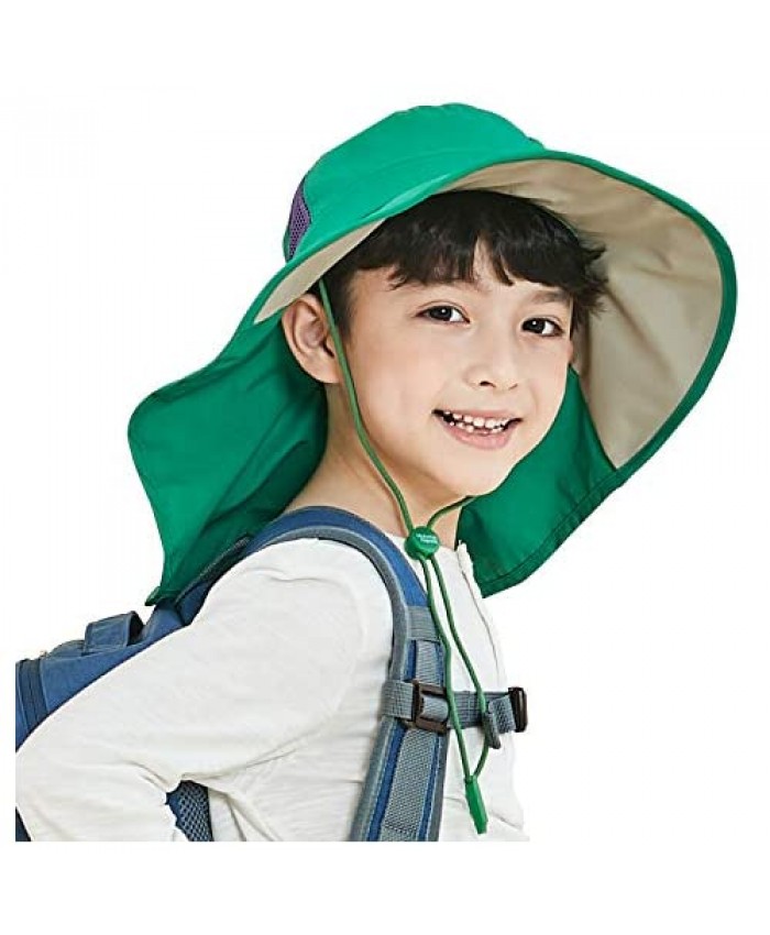 Kids Sun Hat [7 Colors] I Girls Boys Hat I UV Sun Protection Hat I Foldable Ponytail Outdoor Hat