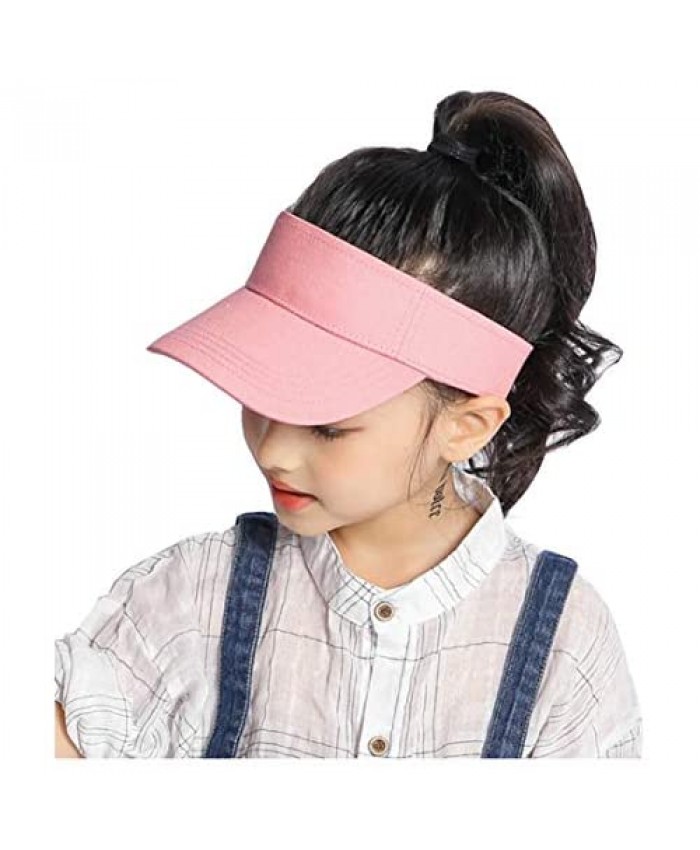 Kids Visor Sun Hat Adjustable Athletic Sports Hat 6 to 12 Years Old
