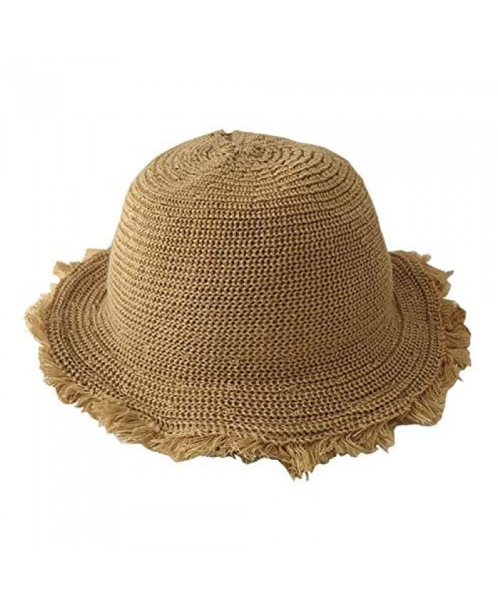 Meratomedo Girl Kids Summer Straw Hat Wide Brim Floppy Beach Sun Visor Hat