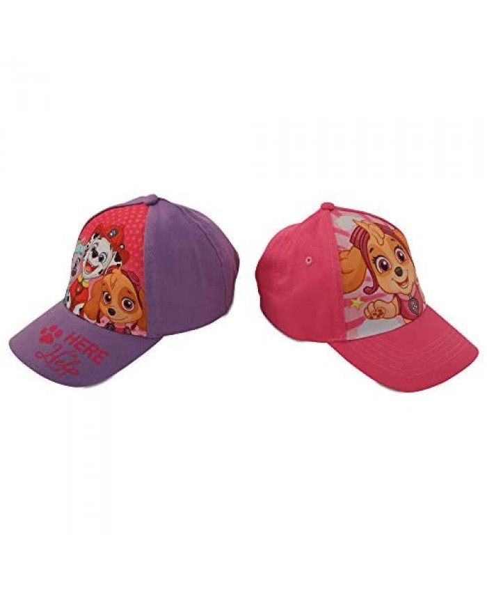 Nickelodeon Girls Paw Patrol 2 Pack Cotton Baseball Cap (Toddler/Little Girls)