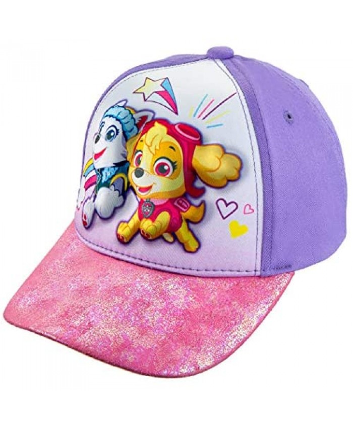 Nickelodeon Toddler Girls' Paw Patrol 3D Cotton Baseball Cap Hat Age 2-5 Purple/Pink