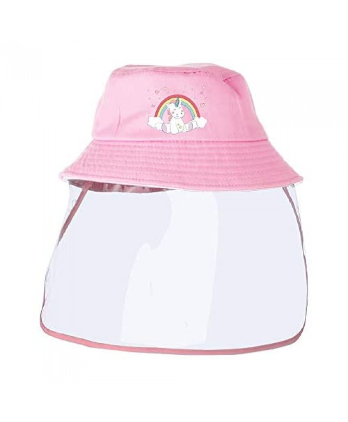 Unicorn Kids Bucket Hat with Removable Full Shield Outdoor Lightweight