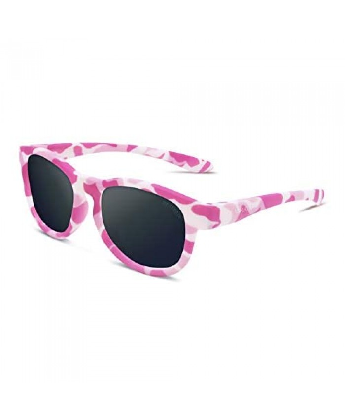 DEAFRAIN Kids Sunglasses Polarized TPEE Frame UV Protection Sports Glasses for Boys Girls Age 5-13