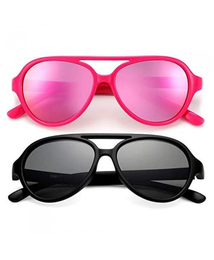 DeBuff Kids Aviator Sunglasses Polarized Boys Girls Unbreakable Sports Sun Glasses UV400