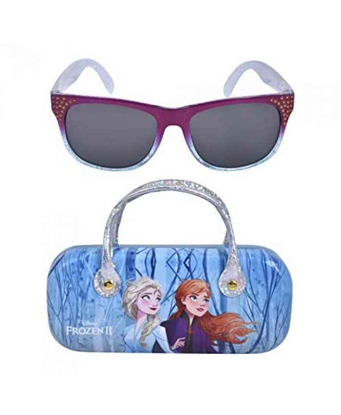Disney Frozen II Kids Sunglasses for Girls Toddler Sunglasses with Kids Glasses Case Medium
