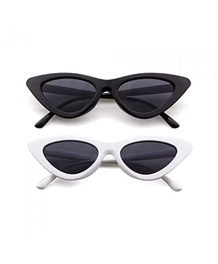 FOURCHEN Retro Vintage Narrow Cat Eye Sunglasses for kids heart shaped sunglasses
