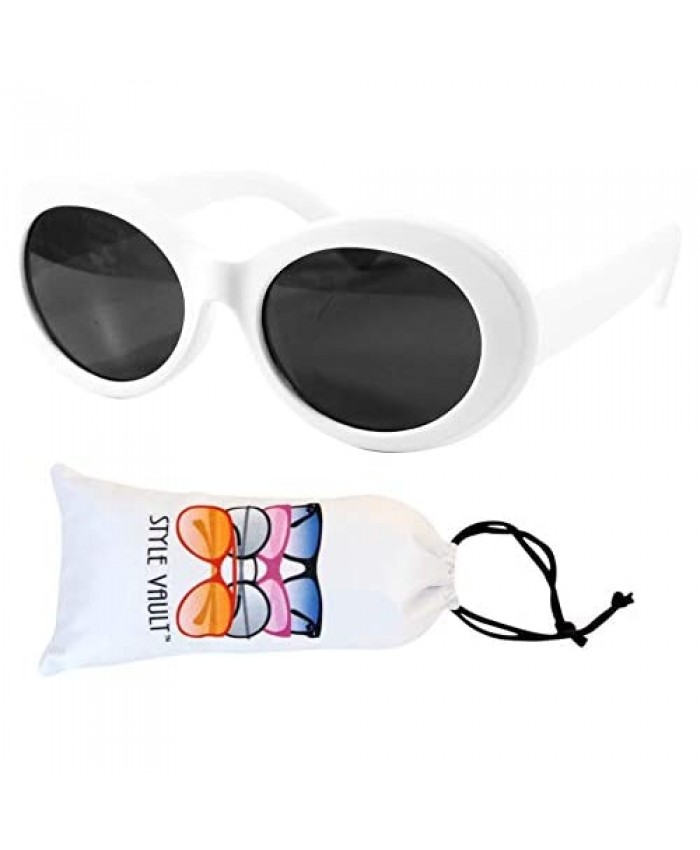 Kd3019 Baby Infant Age 0-18 Months Thick Frame Oval Round Sunglasses Clout Goggle