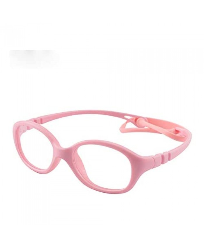 Kids Glasses Oval Frame Cute Frame with Clear Square Lens for Boys Girls(Age 1-4)