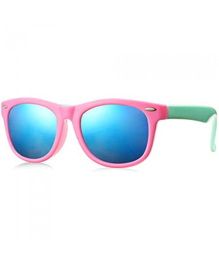 SeeBand Kids Polarized Sunglasses TPEE Rubber Flexible Frame for Age 3-10