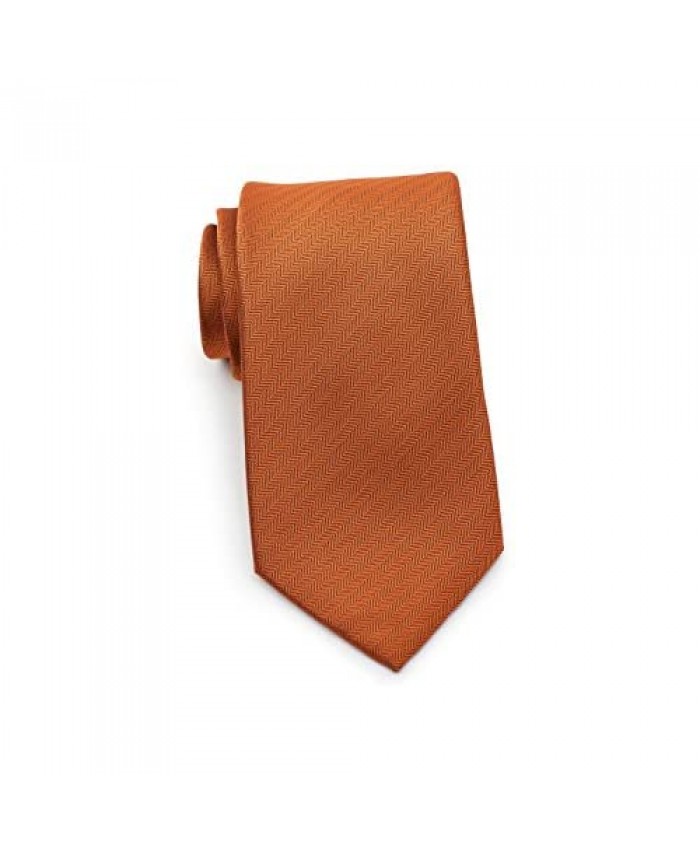 Bows-N-Ties Men's Necktie Solid Color Herringbone Matte Microfiber Tie 3.1 Inches