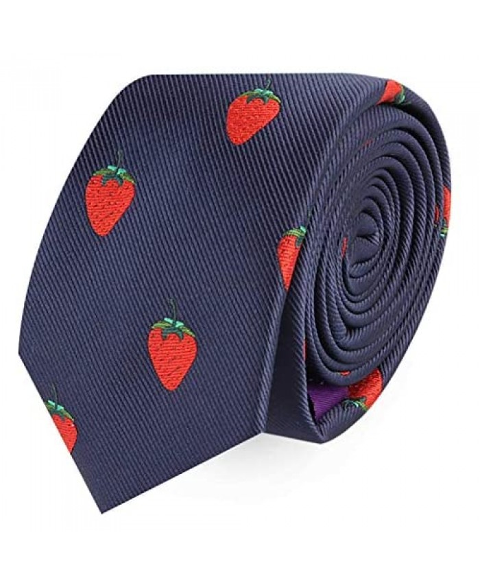 Food & Drink Ties | Speciality Ties for Men | Woven Skinny Neckties | Present for Work Colleague | Bday Gift for Guys