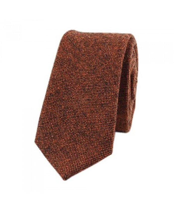 Hello Tie Unisex Wool Skinny Necktie Pure Color Narrow Tie