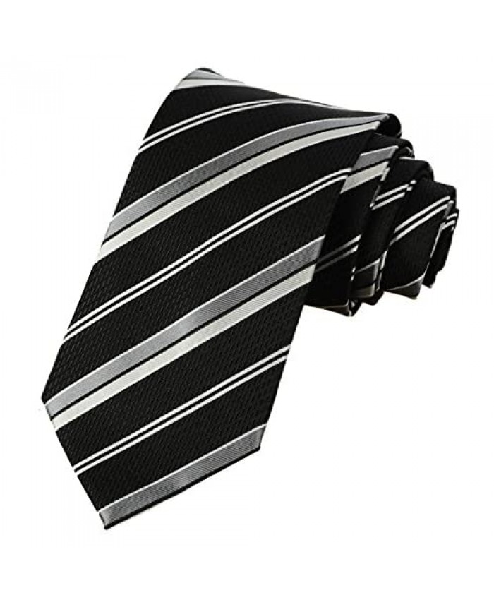 KissTies Striped Tie Mens Necktie Travel Daily Ties + Gift Box