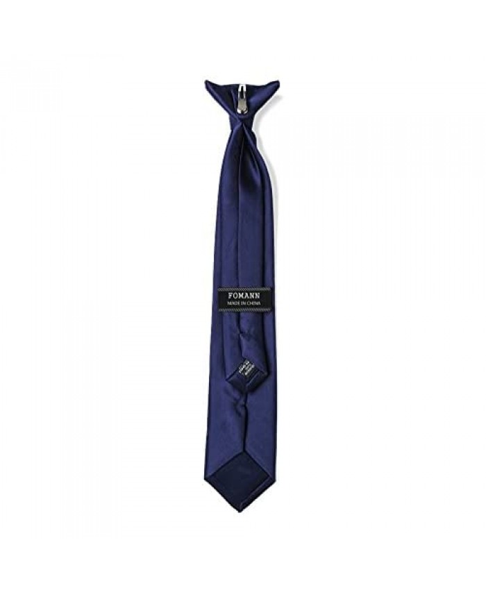 Mens Clip on Ties Solid Uniform Clip-on Neck Ties for Police and Security Pullaway Clip Ties