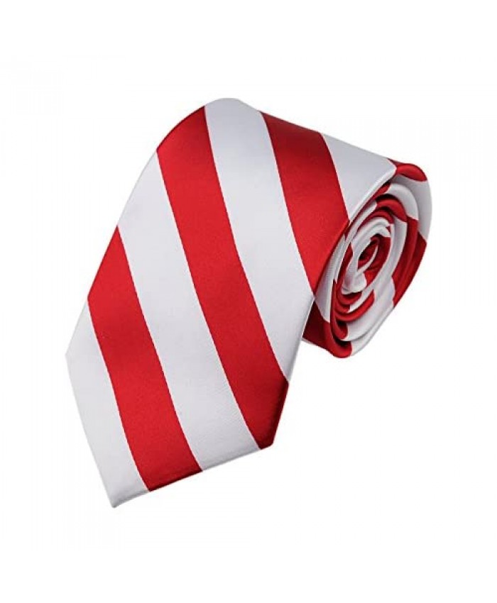 NYFASHION101 Men's 3.5" Regular College Stripe Woven Tie
