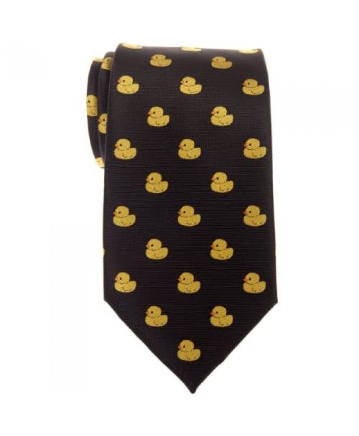 Retreez Classic Rubber Duck Woven Microfiber Men's Tie Necktie