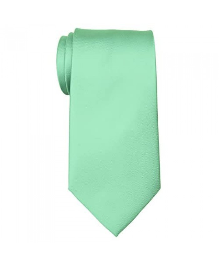 Retreez Men's Solid Plain Color Woven Microfiber 3.15" Tie Necktie