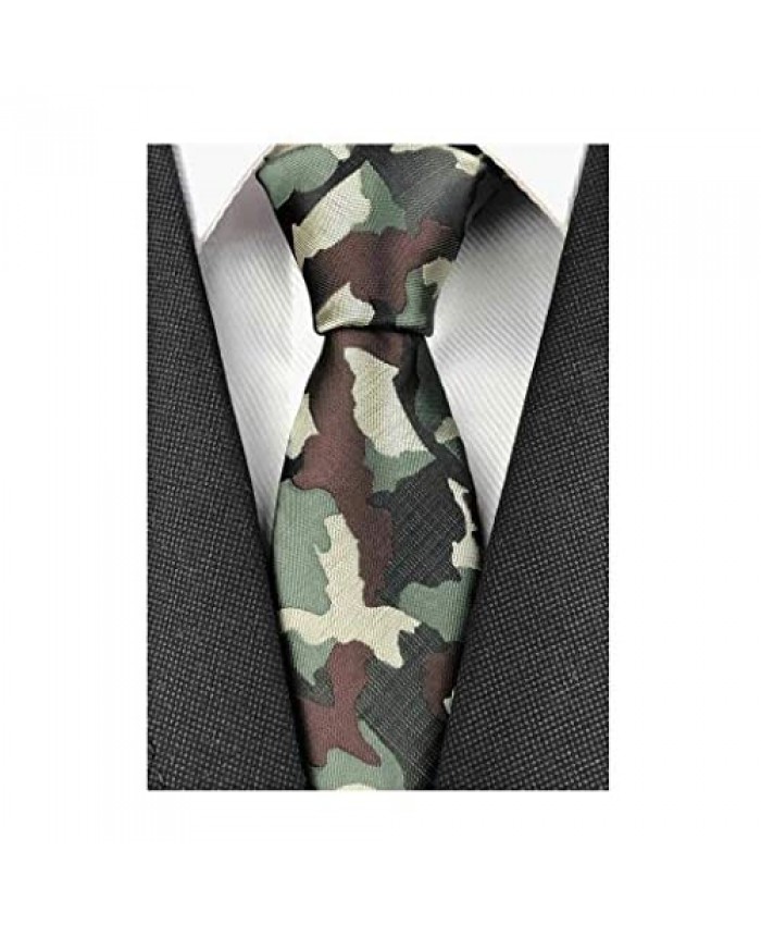 Slim Silk Necktie for Men Woven Jacquard Patterned Business Wedding Skinny Ties