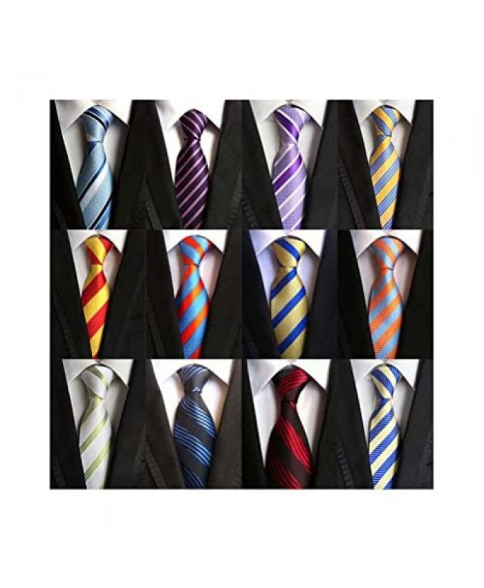 Weishang Lot 12 PCS Classic Men's 100% Silk Tie Necktie Woven JACQUARD Neck Ties (Style 1)