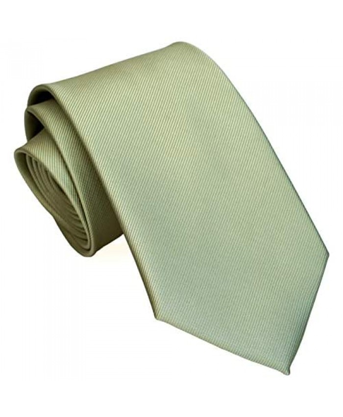 ZENXUS Extra Long Solid Tie for Men Big and Tall 63 or 70 inch XL Plain Ties